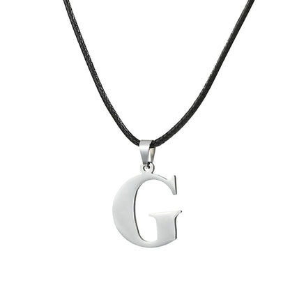 Novo Colar Inicial de A-Z Alfabeto em Aço Inoxidável 26 Letras Inglesas Colar Para Homens Mulheres Presentes de Joias Personalizadas
