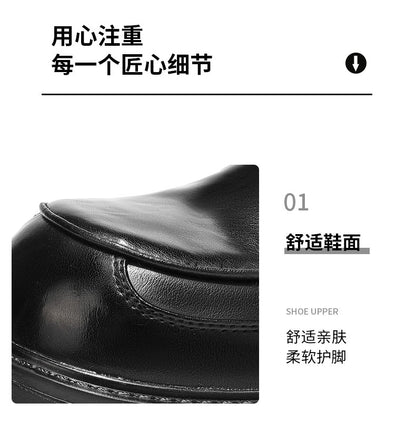 New designer black fashionable men's leather shoes for autumn and winter, retro ankle boots, round-toe business Chelsea boots