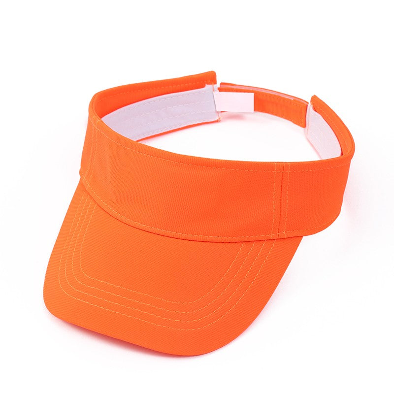 Men Women's Summer Sun Visor Hats Empty Top Solid Cotton Outdoor Sports Beach UV Protection Caps