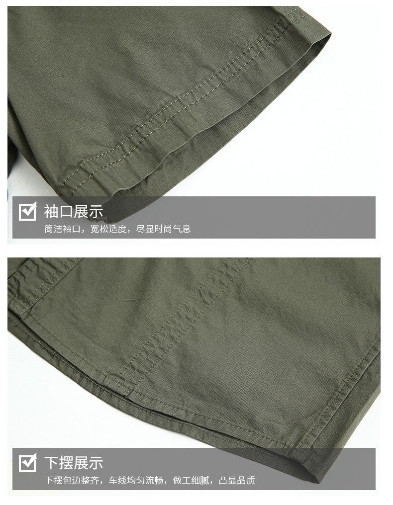 2025 Summer Men Oversized Shirts Casual Loose Breathable Fashion Cotton Shirts Male Work Cargo Shirts Blouses Men Clothing 5XL