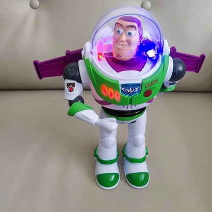 Brinquedo infantil Disney Toy Story Buzz Lightyear modelo robô elétrico que anda boneca de ação de presente de aniversário para crianças