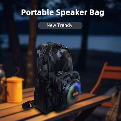 Wireless Bluetooth Speaker Bag Chest Bag for Men Crossbody Bag Waist Bag Hifi Sound Quality Cycling Music Bag Back to School Bag