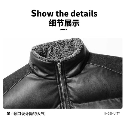 2024 Autumn/Winter New Men's Cowboy Coat Men's Youth Collar Jacket Men Single row Concealed Buckle Casual top big size