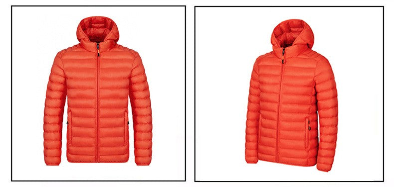 2025 New Men's Lightweight Cotton Jacket for Autumn and Winter - Multiple Colors, Stand-Up Collar & Hooded Design