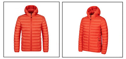 2025 New Men's Lightweight Cotton Jacket for Autumn and Winter - Multiple Colors, Stand-Up Collar & Hooded Design