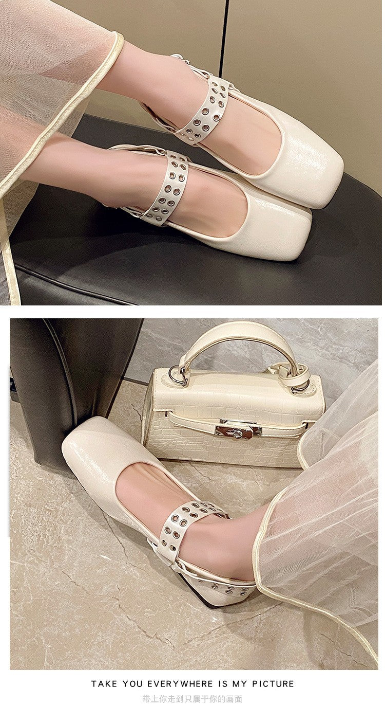 2025 Elegant Women Ballet Flats Shoes Shallow Mouth Autumn Loafers New Fall Retro Dress Lolita Tabis Shoes Zapatos De Mujer