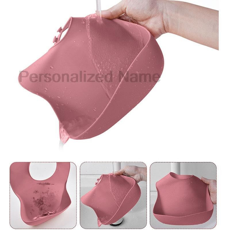 Baby Silicone Sucker Bowl Plate Cup Bibs Spoon Fork Sets Children Tableware Baby Feeding Dishes Sets Personalized Name BPA Free