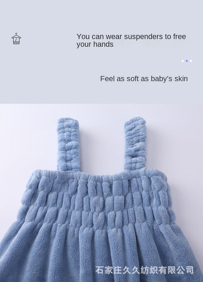 Women Wearable Bath Towel Wearable Towels Coral Fleece Women's Bath Skirt Absorbent Bath Skirt Shower Sauna Wear Towel