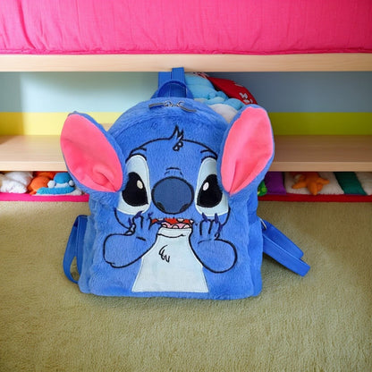 2025 Nova Mochila Infantil Disney Mochila Infantil de Pelúcia Fofa Stitch Cartoon Para Crianças Unissex