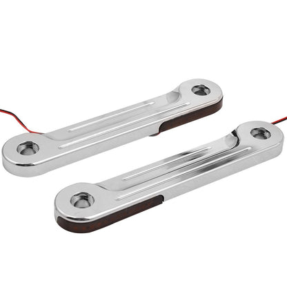 Um Par de Seta LED de Alumínio para Garfo de Moto Suportes para Harley Road King Electra Street Glide CVO 1998-Até