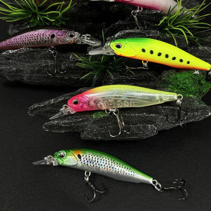 Isca de Pesca Suspend UV Minnow 5g 63mm Rozante 63SP Jerkbait Isca para Truta Baixo Água Salgada Twitch Jerk Retrieve Isca Artificial Rígida