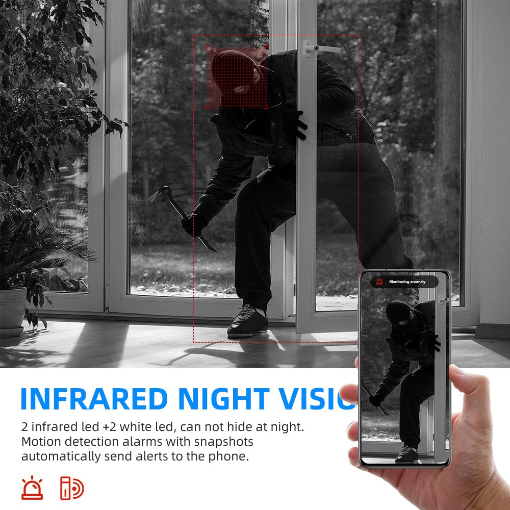 Bulb E27 Surveillance Camera Full Color Night Vision Automatic Human Tracking Zoom Indoor Security Monitor Wifi Miini IP Camera