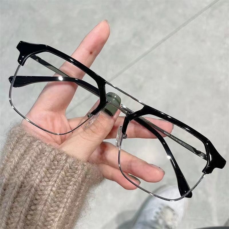 Luxury Brand Square Black Frame Myopia Glasses Anti-blue Light Women Men Near Sight Eyeglasses Unisex Goggles Diopters 0 To -6.0