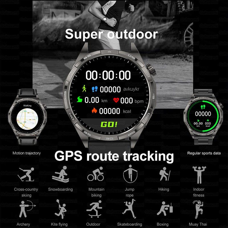 Smartwatch 2026 Novo Watch 6 Pro Masculino Tela HD AMOLED GPS Trajetória de Movimento Frequência Cardíaca Chamada Bluetooth SmartWatch IP68 à prova d'água