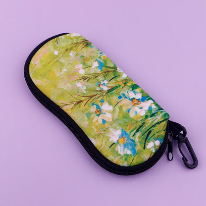 Vintage Van Gogh Sunglasses Box Glasses Soft Cloth Bags Glasses Case Women Zipper Sunglasses Bags Eyeglasses Case Eyewear Bag