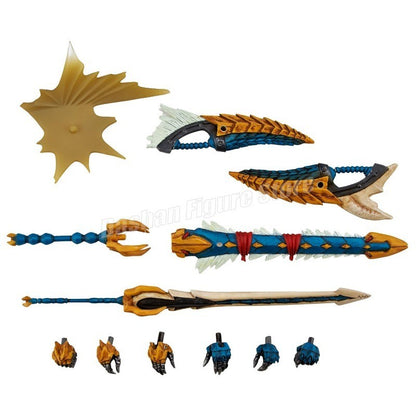 Kaiyodo Monster Hunter Rathalos Boneco de Ação Revoltech Yamaguchi Espadachim Modelo Reus Dragão de Fogo Macho Zinogre Brinquedo em Miniatura