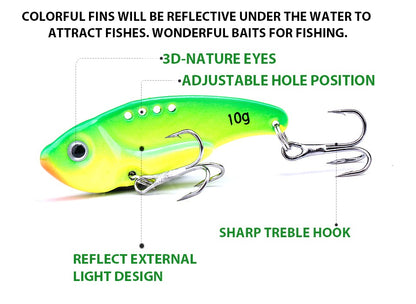 VTAVTA Metal VIB 3g/7g/10g/15g Iscas de Pesca Vibração Colher Crankbaits Afundamento Wobbler Swimbait Jigs de Gelo Isca Artificial Acessórios