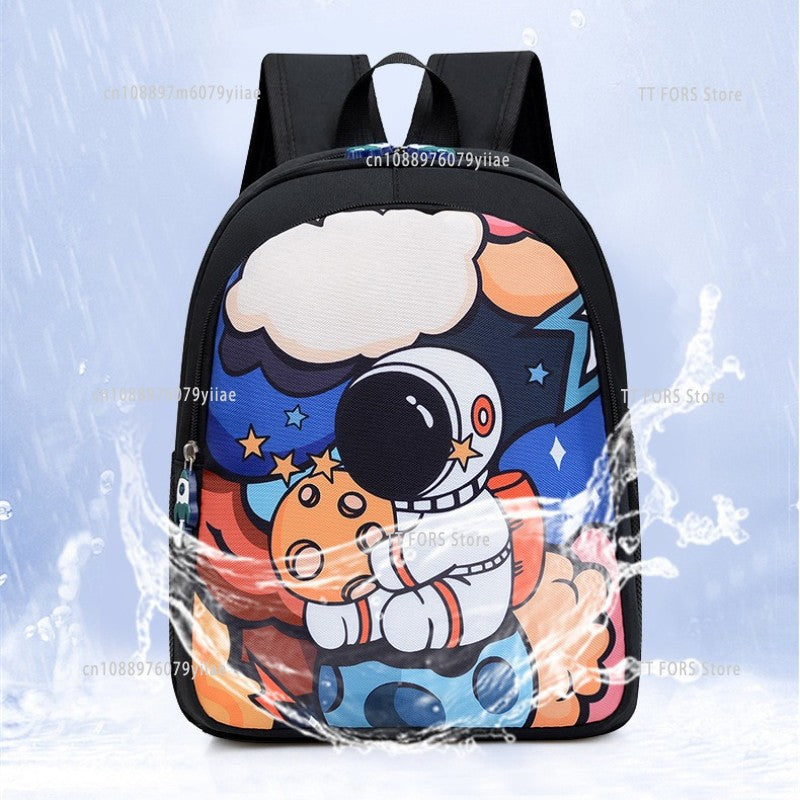 Astronaut Cartoon Children's Backpack 3D Stereo Large Capacity Waterproof Boy Kindergarten Backpack Birthday Gift