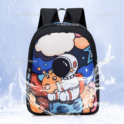 Astronaut Cartoon Children's Backpack 3D Stereo Large Capacity Waterproof Boy Kindergarten Backpack Birthday Gift
