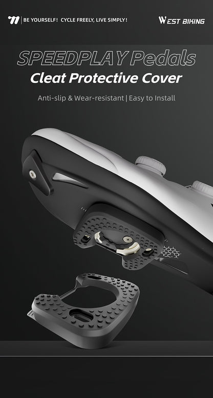 WEST BIKING Bicycle Cleats Pedal Cover Quick Release Road Bike Pedal Cleats Self-locking Cycling Pedal Cleat For Speedplay Zero