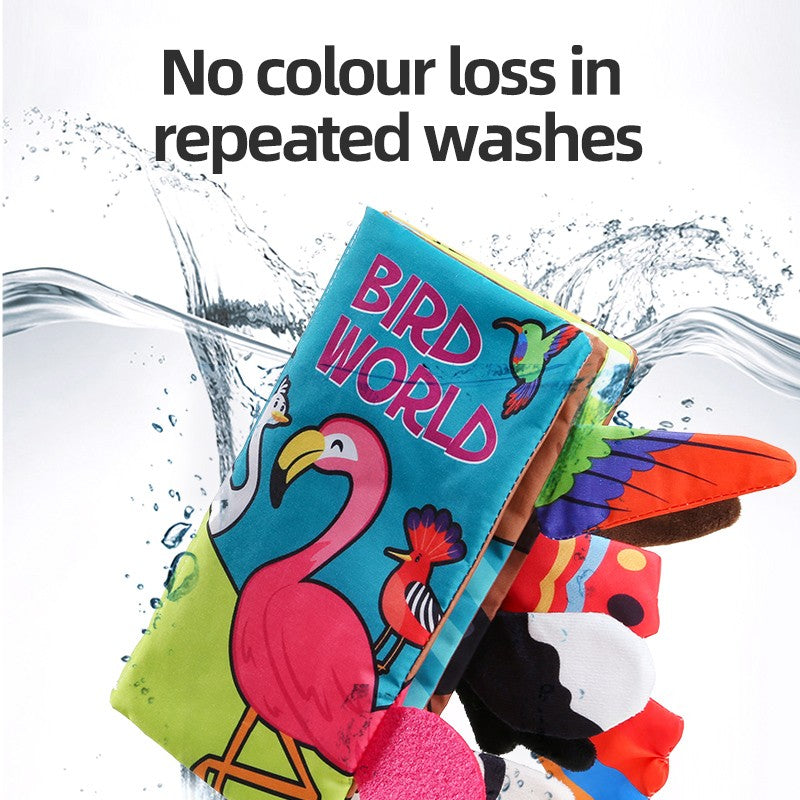 Baby Cloth Book Baby Toys 0-3 Year Old Infant Early Education Toys 6 Pages Cloth Book