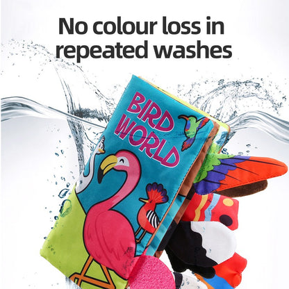 Baby Cloth Book Baby Toys 0-3 Year Old Infant Early Education Toys 6 Pages Cloth Book