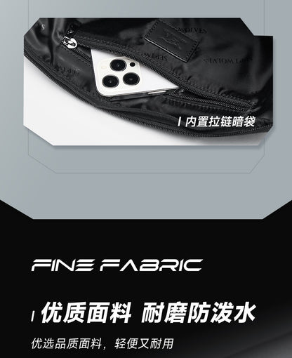 Septwolves Lightweight Men Shoulder Bag Leather Travel Messenger Bag 9.7-Inch Ipad Compartment Comfortable Widened Shoulder Pads