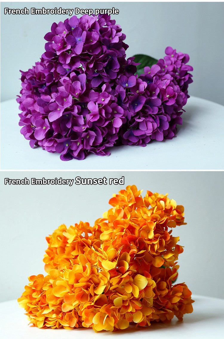 5 Heads Hydrangea Bouquet Silk Artificial Flowers for Party Wedding Living Room Decoration Accessories Home Decor Fake Flowers