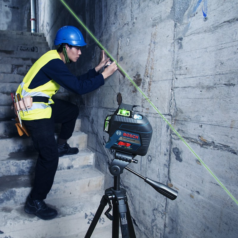 Nível a Laser Bosch GLL 3-60 XG 12 Linhas Verde Nível 3D Autonivelante 360 Horizontal e Vertical Cruz 30m Ferramenta de Medição Potente