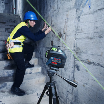 Nível a Laser Bosch GLL 3-60 XG 12 Linhas Verde Nível 3D Autonivelante 360 Horizontal e Vertical Cruz 30m Ferramenta de Medição Potente