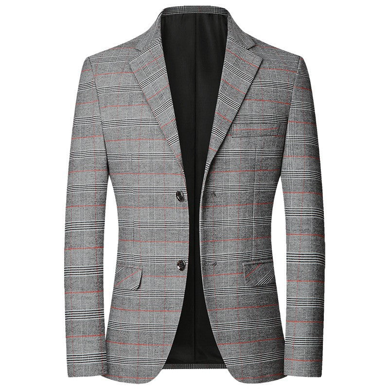 New Spring Men Formal Wear Plaid Blazers Jackets Man Business Casual Suits Coats Quality Male Slim Fit Blazers Jackets Coats 4XL