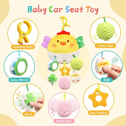 Car Seat Toys Newborn Toys Stroller Toy Baby Toys Carseat Toy for Infants for Carseat Stroller Crib with Music Rattles Teether