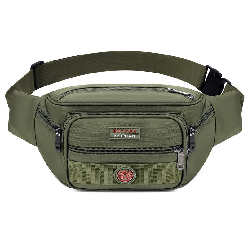 Unisex Multifunctional Waist Bag Large Capacity Waterproof Oxford Business Pack Trendy Crossbody Chest Bag for Travel Work