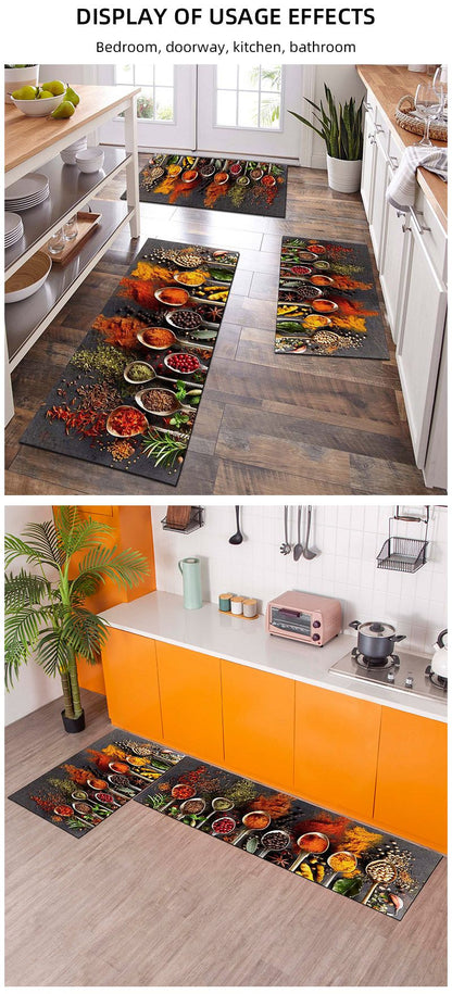 Modern Kitchen Mat Home Entrance Doormat Hallway Bedroom Living Room Decoration Floor Carpet Balcony Bathroom Anti-Slip Long Rug