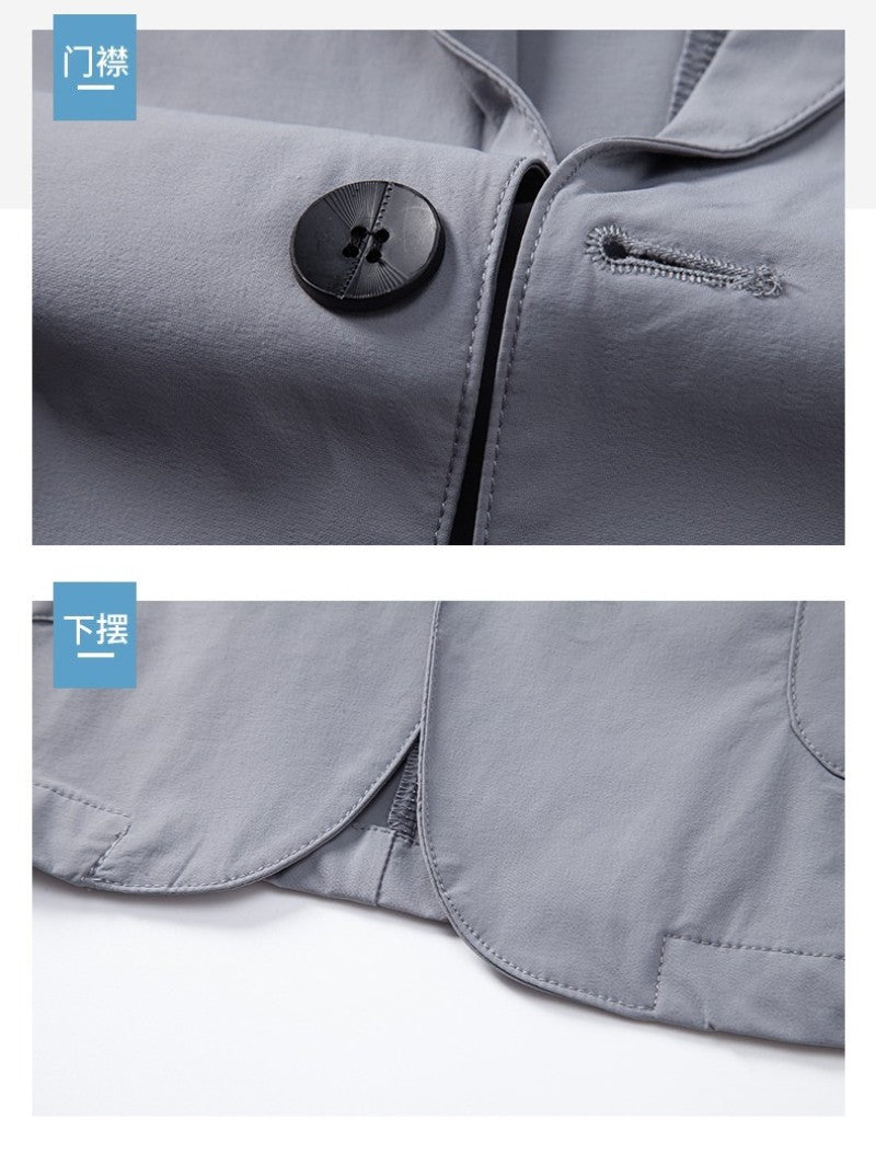 Sun Protection Clothing for Men, Casual Business Wear, Summer Light, Fashionable, Breathable, Sports and Outdoor Ice Silk Blazer