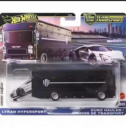 2025 Mattel Hot Wheels Premium Car Culture Team Transport Brinquedos Meninos 1/64 Diecast Ferrari Fiat Lykan Hauler Toyota AE86 Modelo de Carro
