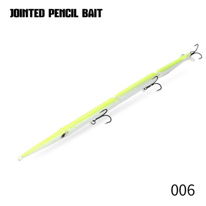 Isca Artificial Hunthouse Articulada Lápis 3 Seções 255mm/30.6g Agulha Sinking Swimbait para Anchova Robalo Material de Pesca