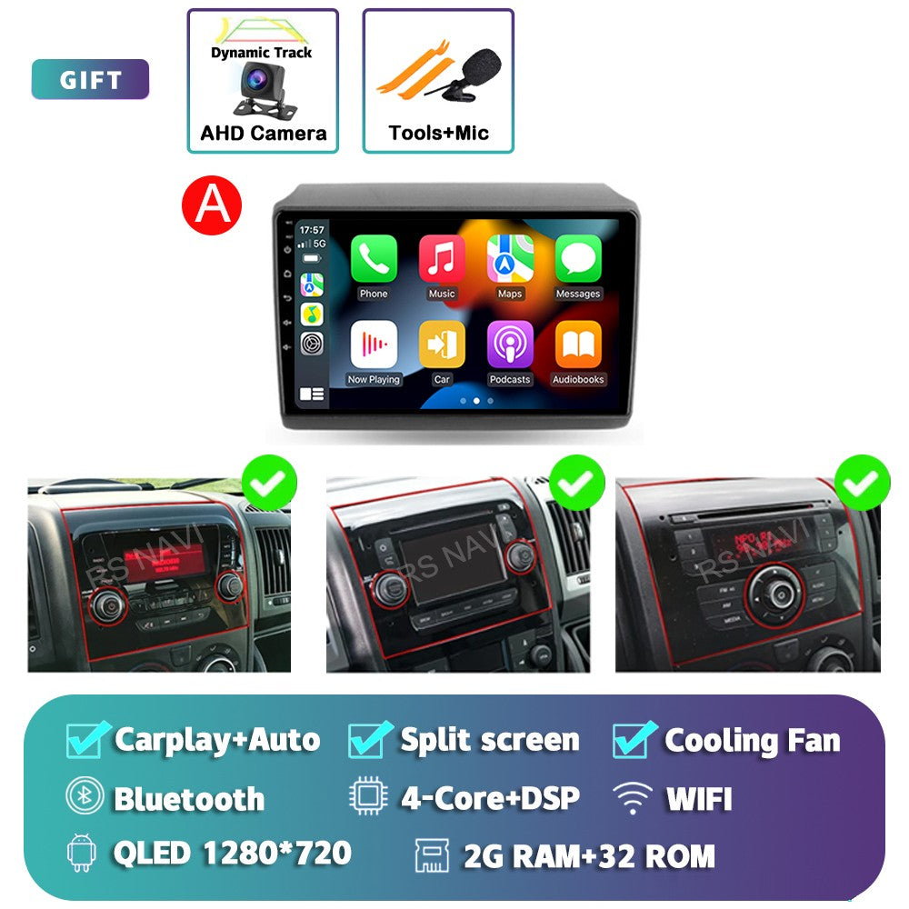 Android 15 para Fiat Ducato Peugeot Boxer Citroen Jumper 2006-2022 2K QLED Rádio Multimídia Estéreo Automotivo GPS CarPlay