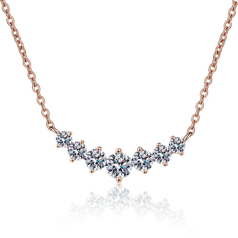 1.7-5.0ct D Cor Moissanite Feminino Pingente Prata Colar Para Mulheres Correntes Festa Noiva Joias Finas Colar de Prata Esterlina 925