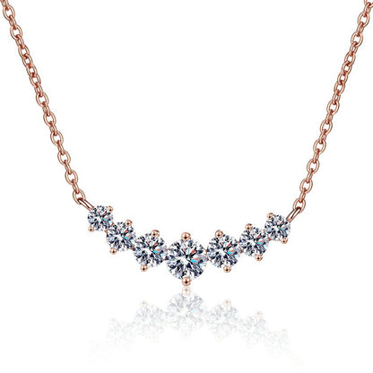 1.7-5.0ct D Cor Moissanite Feminino Pingente Prata Colar Para Mulheres Correntes Festa Noiva Joias Finas Colar de Prata Esterlina 925