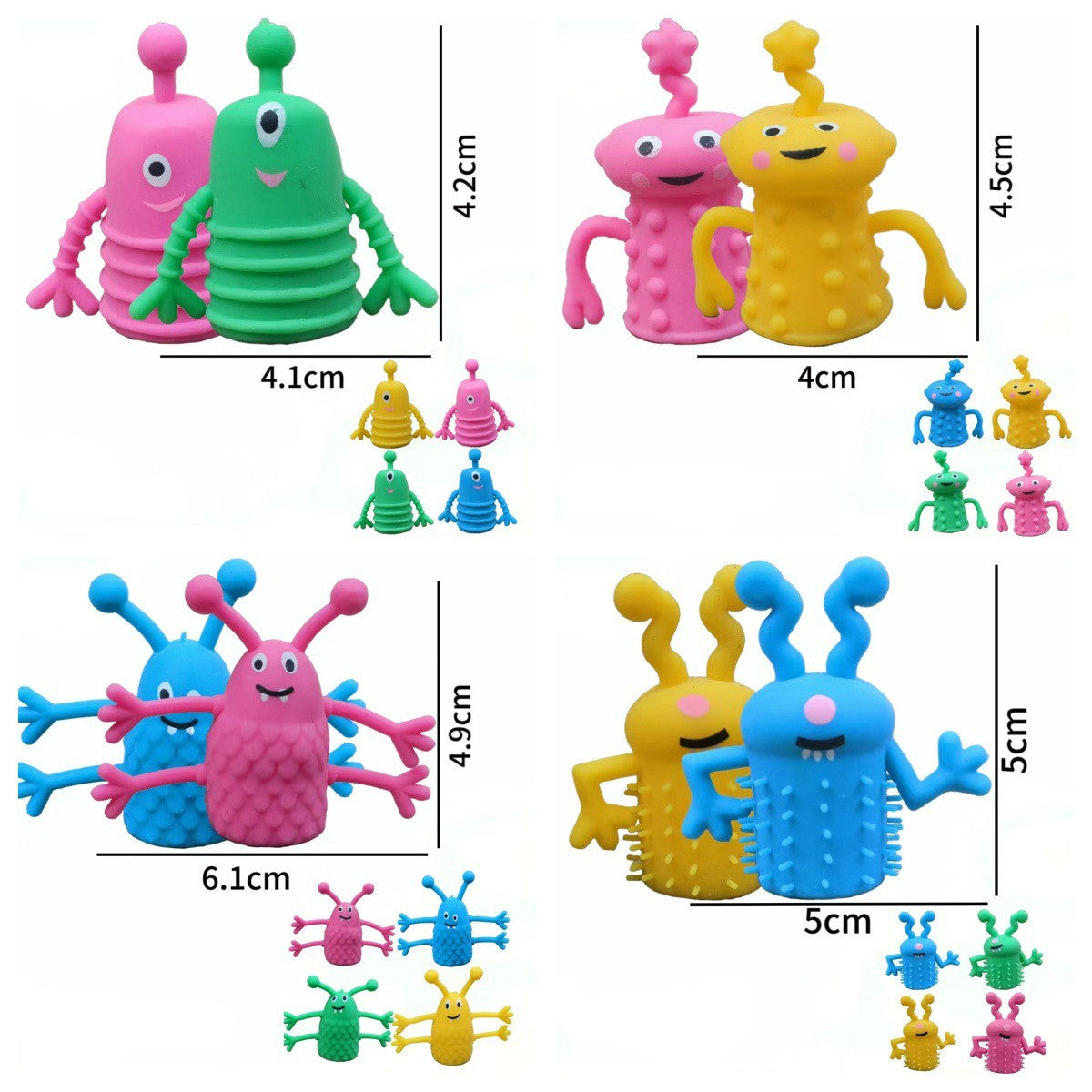 5/10/20Pcs Animal Finger Puppet Finger Monster Finger Cover Stress Relief Sensory Toys Kids Birthday Party Favors Pinata Filler