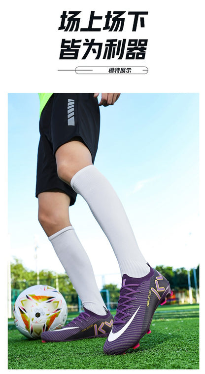 New Men Women Football Field Boots Studded Comfortable Unisex Soccer Shoes Cleats Ultralight Professional Sneakers Comfortable