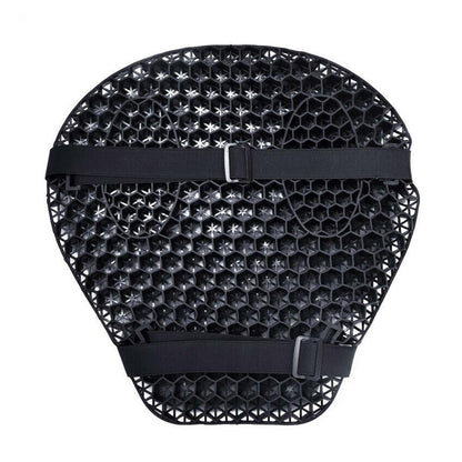 Almofada de assento de gel colmeia para motocicleta, tecido de malha 3D, conforto, capa de descompressão para moto, almofadas de alívio de choque;'\[-=