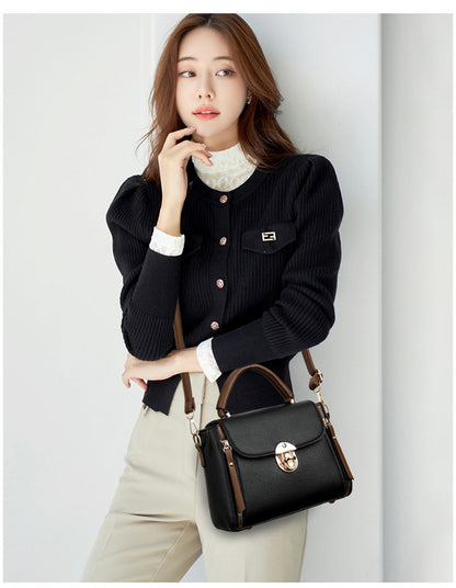 Vintage Handbag Women Fashion Crossbody Shoulder Bag Simple Small Square Bag Versatile Trendy