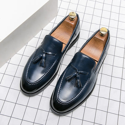 Brogues Shoes Men High Quality Social Leather Shoes British Tassels Formal Leather Men Wedding Business Dress Leather Shoes Male