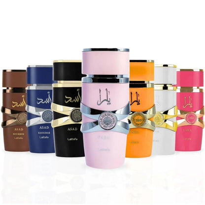 Lattafa Yara Candy Eau de Parfum EDP Spray para Mulheres 3.4 oz/100 ml Rosa Yara, Yara Moi, Yara Tous, Yara Candy, Asad, Asad Zanzibar
