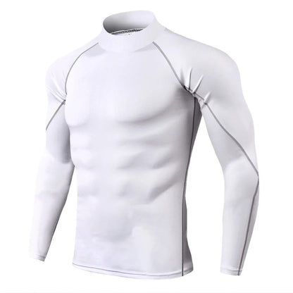 Winter Man Compression Shirt Cycling Clothing Warmth Shirt Warm Bottoming Shirt Men Compression T-Shirt Gym Sportswear 2024 New