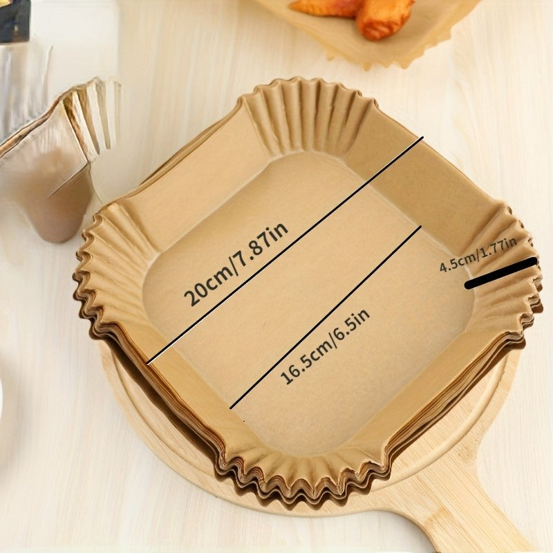 30/50/100 Peças Fritadeira Air Fryer Papel Descartável Antiaderente Redondo Forros de Papel para Airfryer Acessórios de Cozinha de Papel