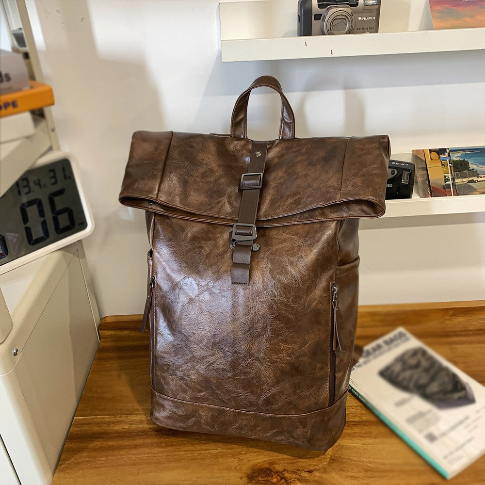 Advanced Retro Backpack for Men, Fashionable and Versatile, Trendy Brand Casual Backpack, Computer Travel Backpack