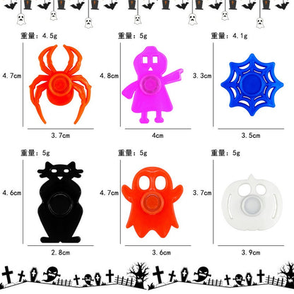 12/24/36 Pcs Ghost Pumpkin Spider Fingertip Spindle for Halloween Ghost Festival Carnival Party Gift Memorial School Prize Pack